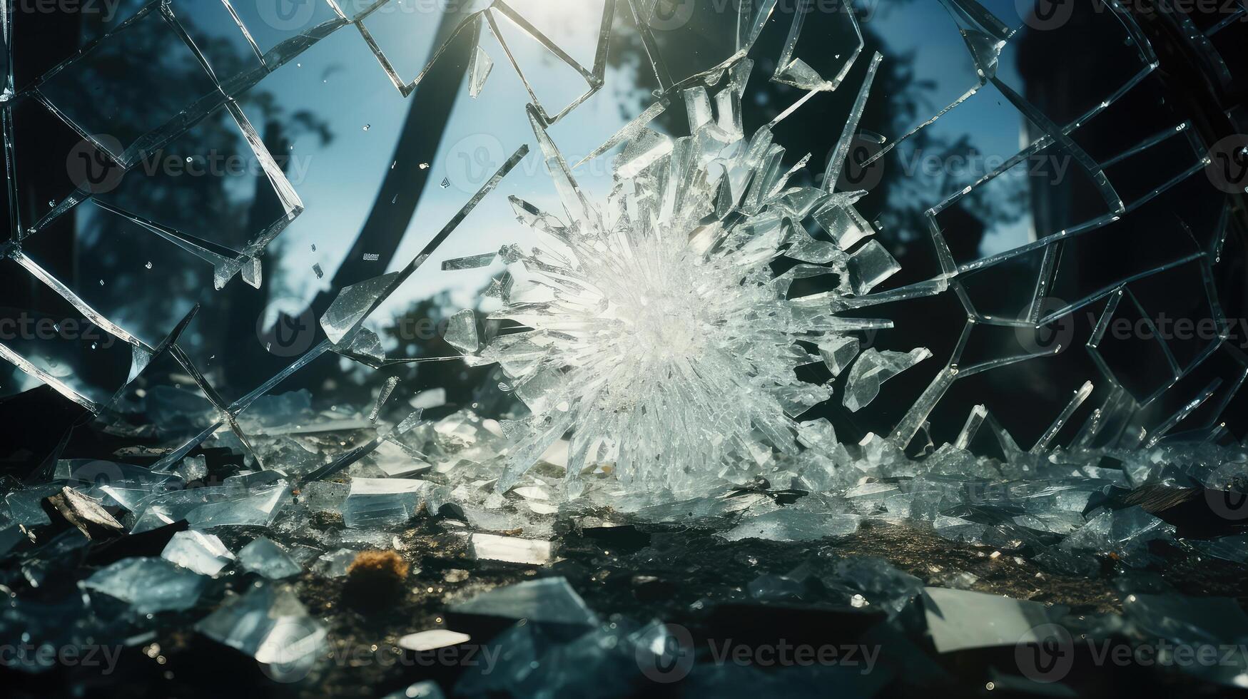 shards smashed glass photo