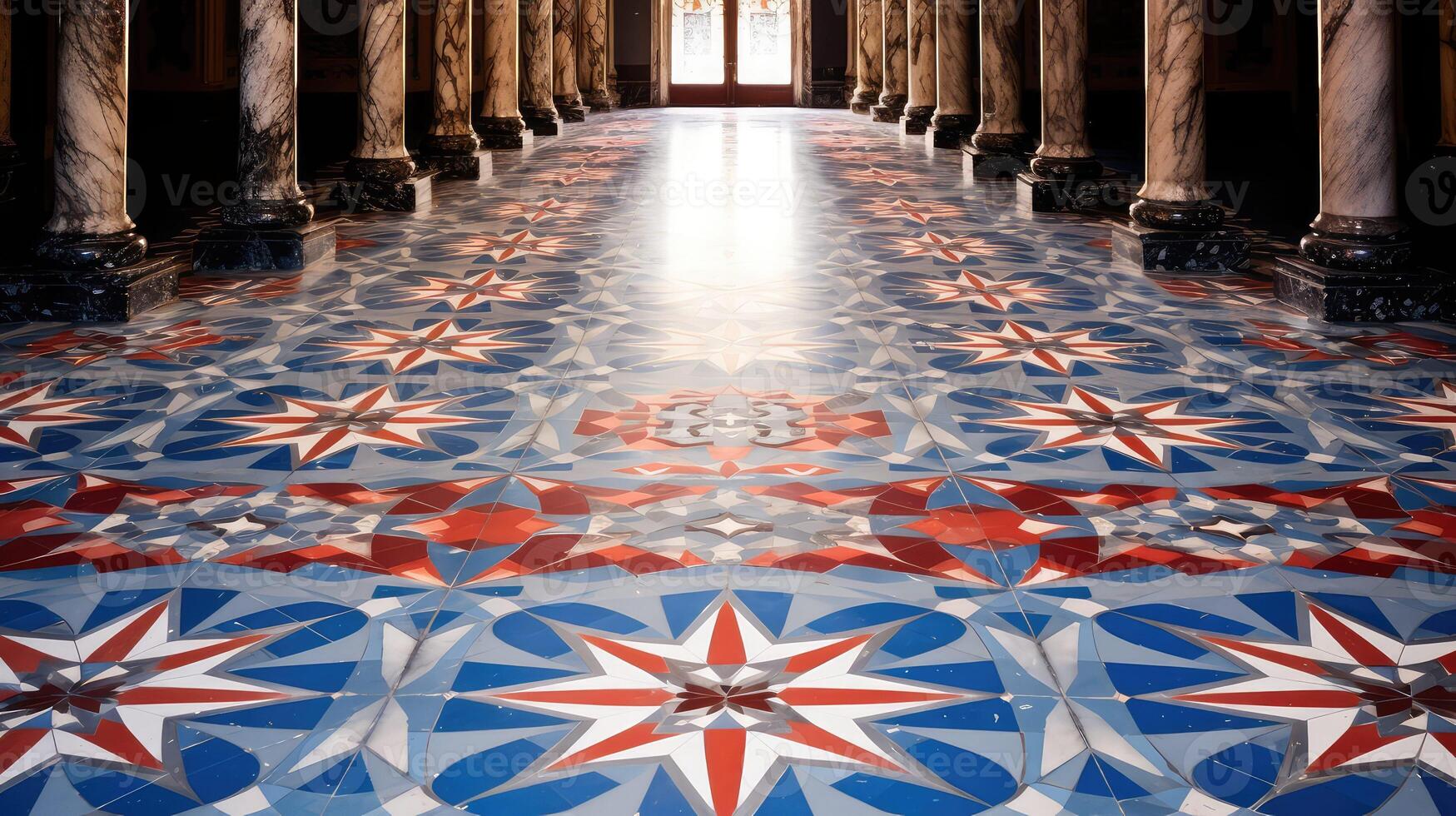 elegance red blue pattern photo