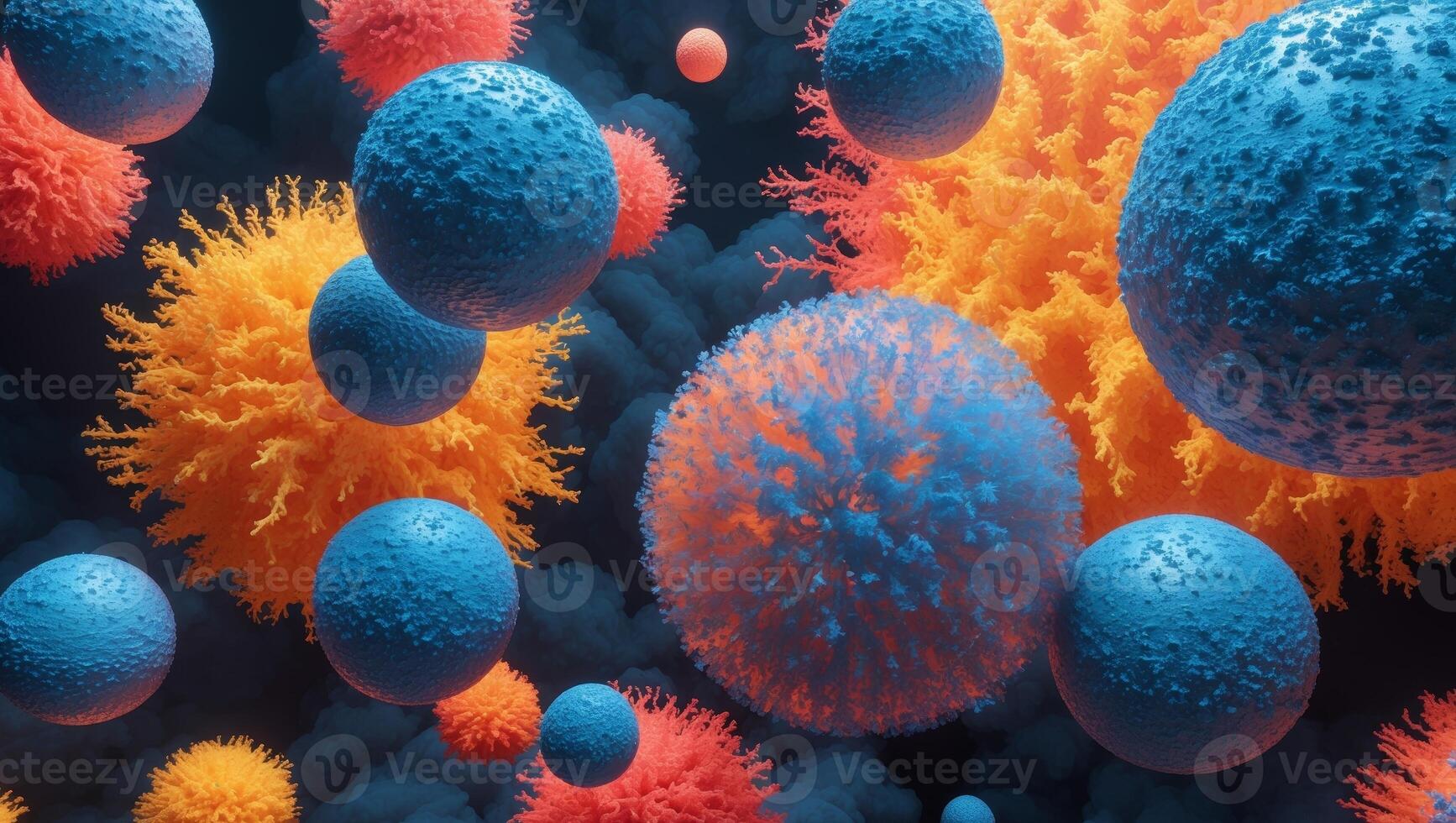 Gradient spheres set noise texture black background blue orange red yellow noise textured photo