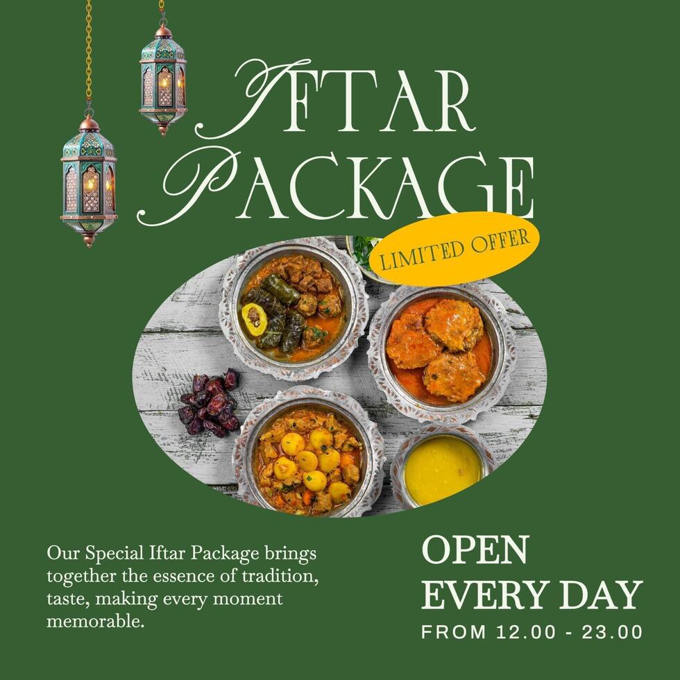 instagram ramadan iftar promo social media post template
