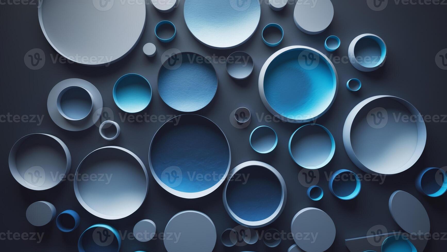 Geometric Circles Displayed on a Dark Background Creating an Engaging Visual Effect photo
