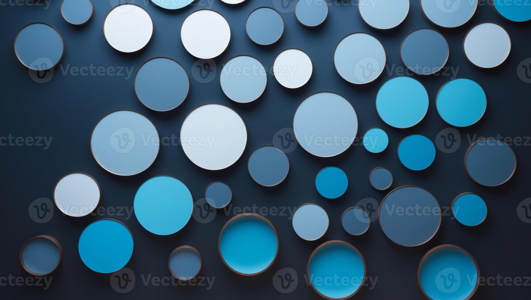 Geometric Circles Displayed on a Dark Background Creating an Engaging Visual Effect. photo