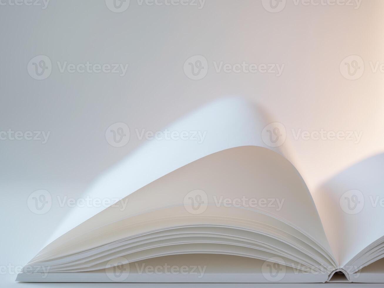 Vibrant Color Visual of Close Up of a Blank Paper Book. photo