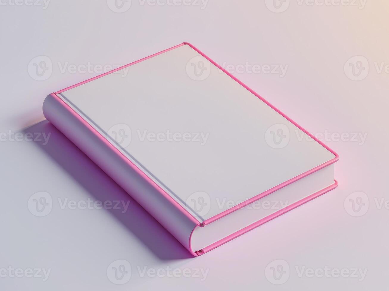 Vibrant Color Picture of a Book with a Blank Empty Cover Mockup Template. photo