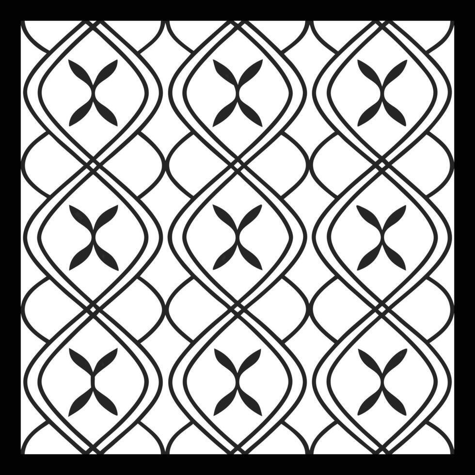 a black and white pattern with a square in the middle vector