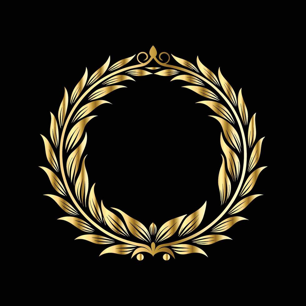 set of decorative elements for design. Elegant line art frames for invitations, greeting cards, scrapbooking. Golden elements on black background vector