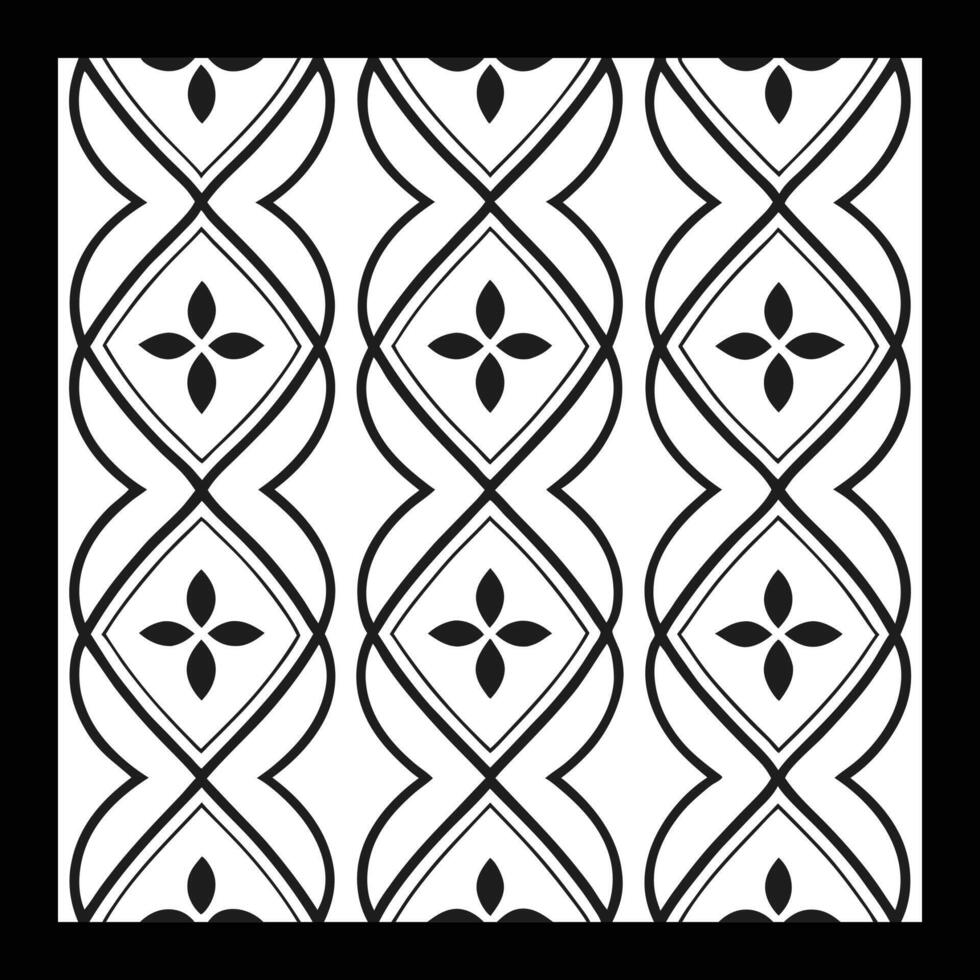 a black and white pattern with a design. Pattern Elegant Black and White for Fashion, Textile, Wallpaper, and Carpet Design vector