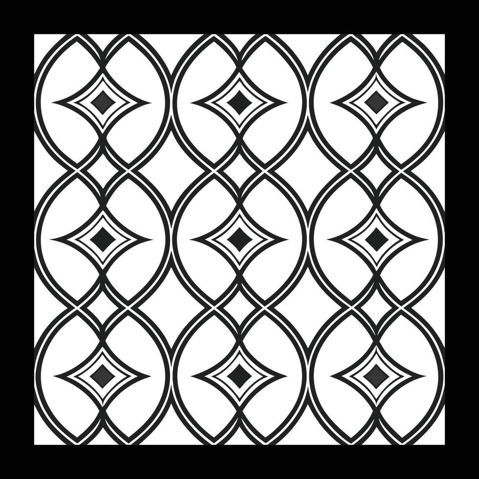a black and white design with a pattern. Luxurious Black and White Floral Pattern Decorative vector