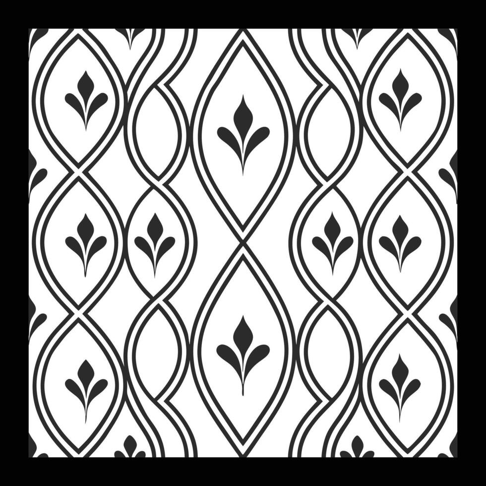 a black and white pattern with a wavy design. Pattern Elegant Black and White for Fashion, Textile, Wallpaper, and Carpet Design. vector