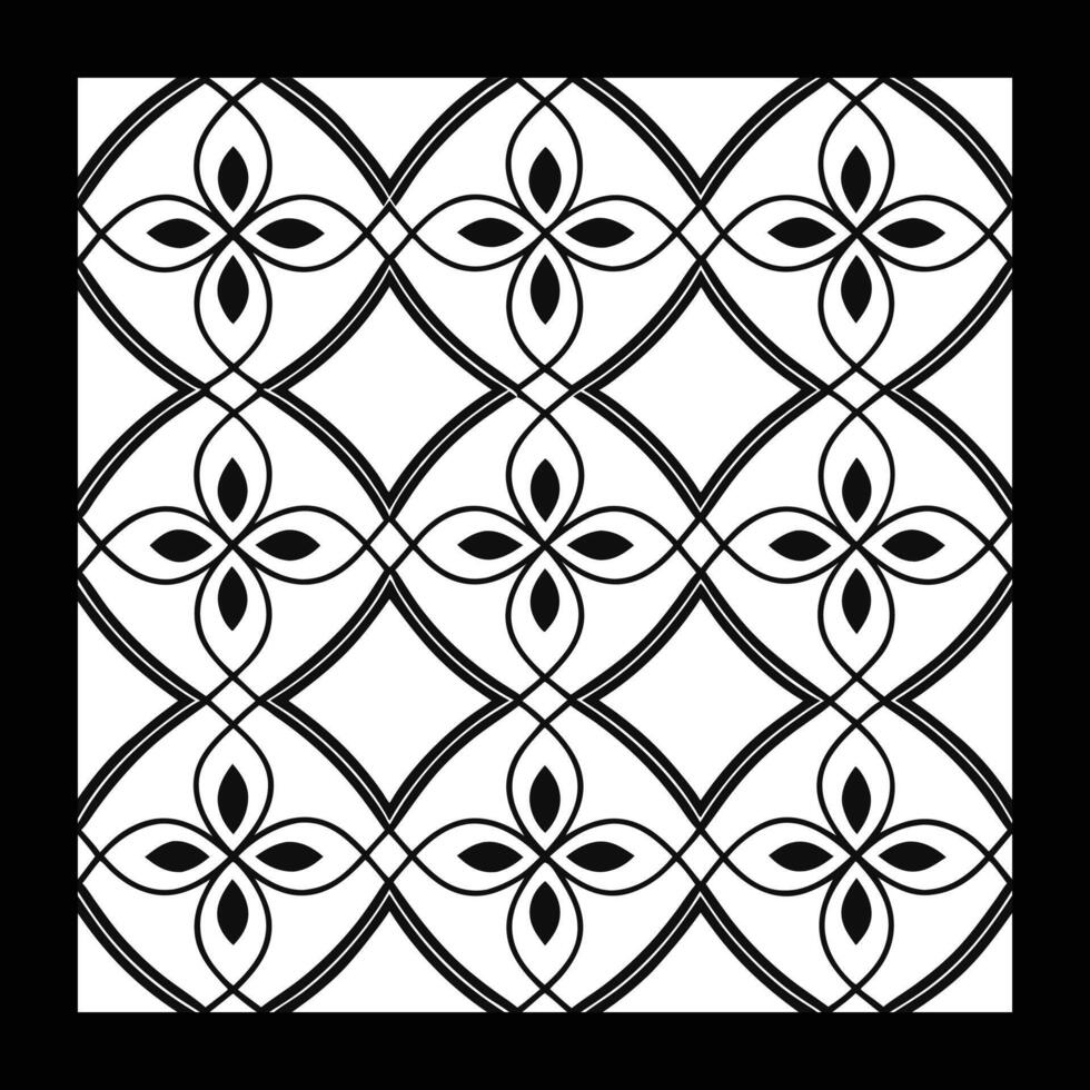 a black and white pattern with a square design. Classic Black and White Pattern. vector
