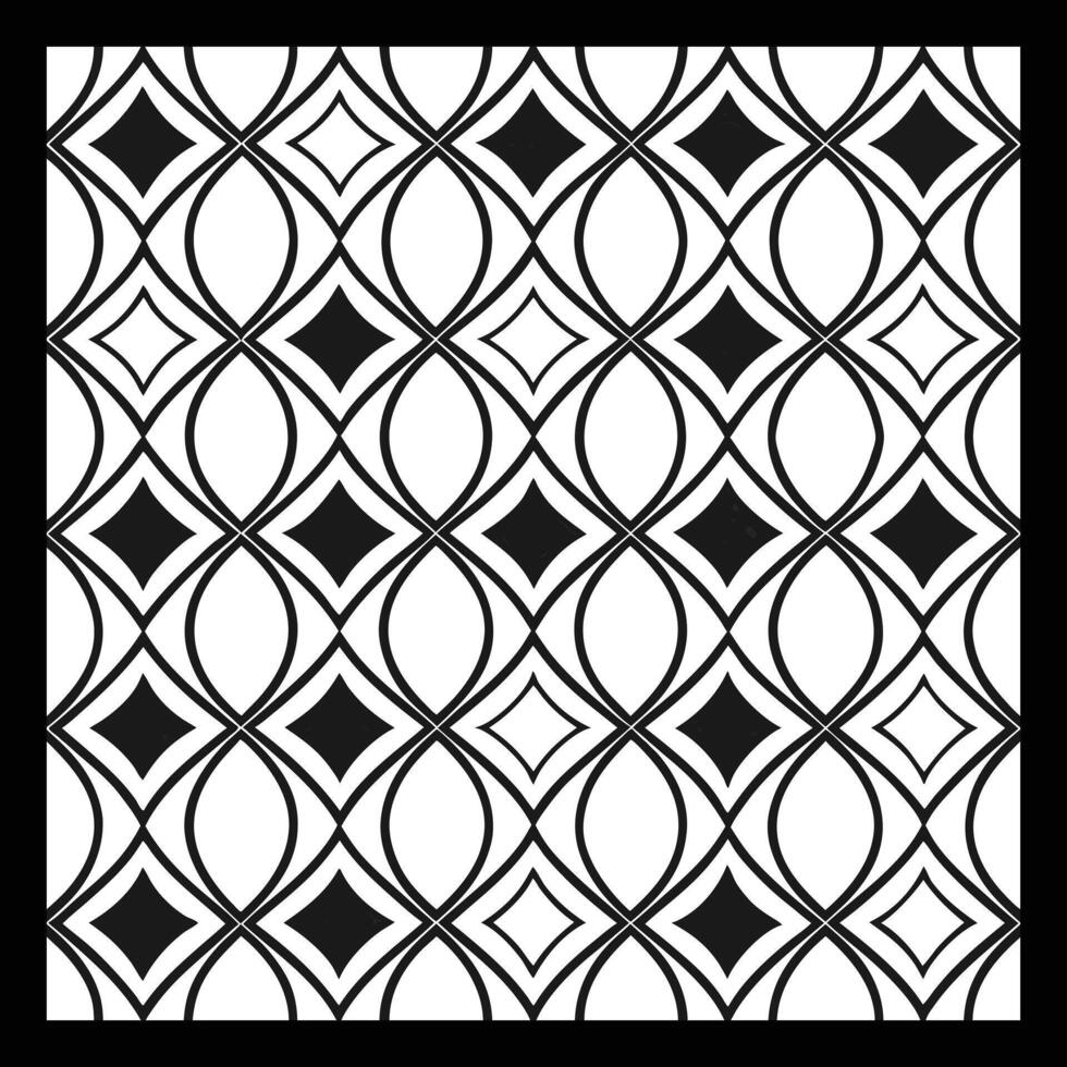 a black and white pattern with a geometric design vector