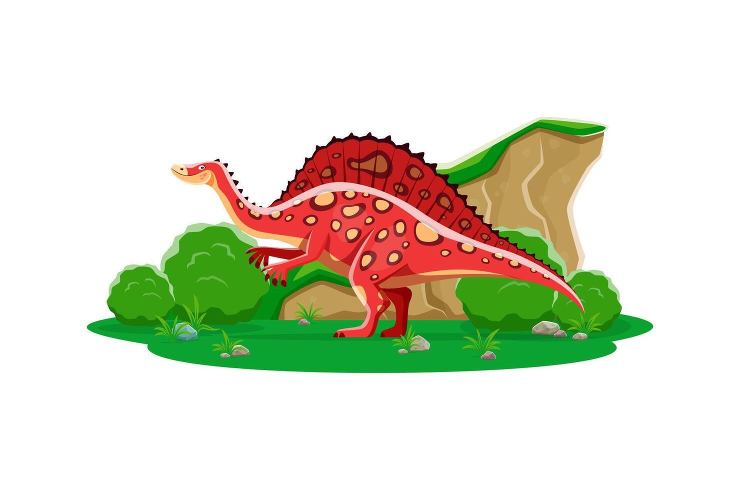 Ouranosaurus prehistoric character vector