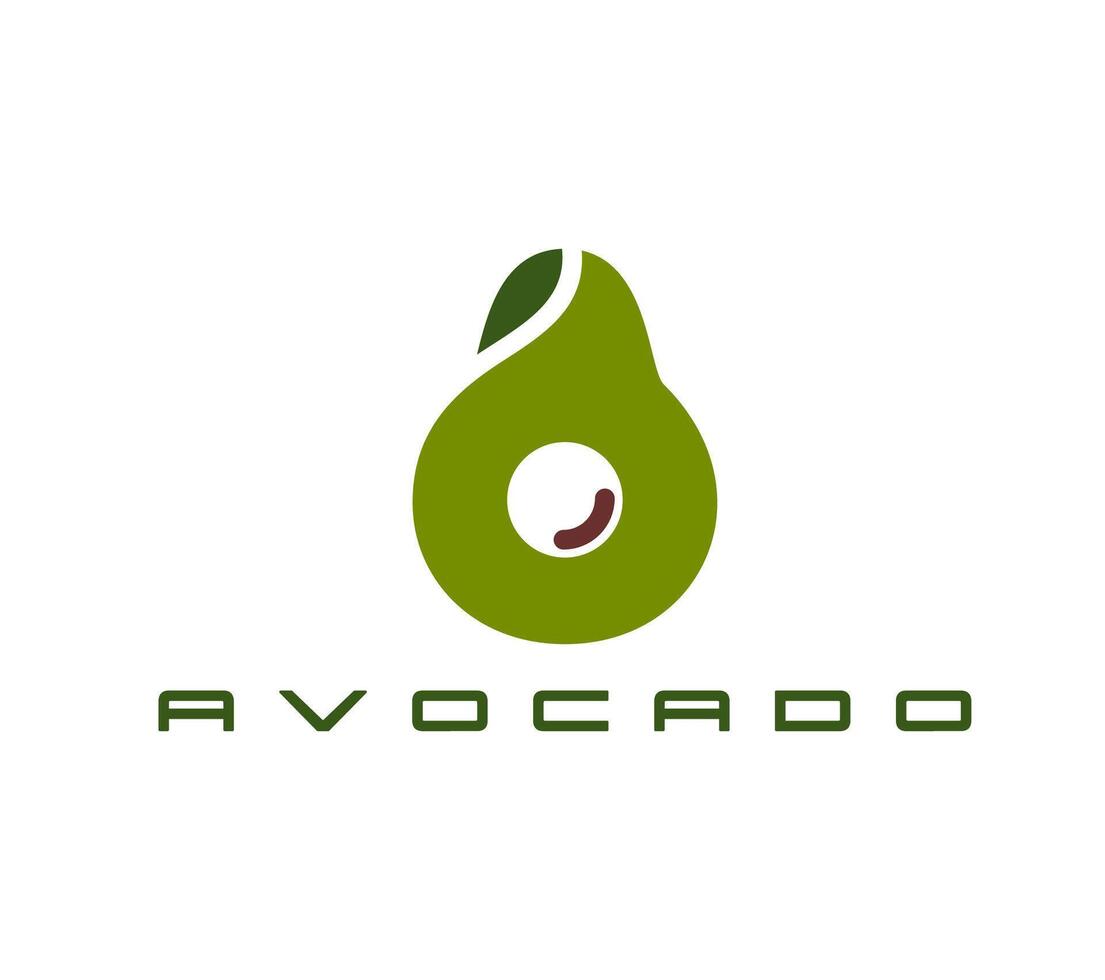 Avocado emblem for food market store vector