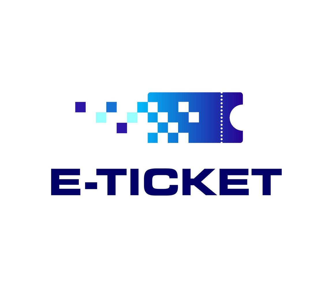 E ticket icon for digital service of transport vector