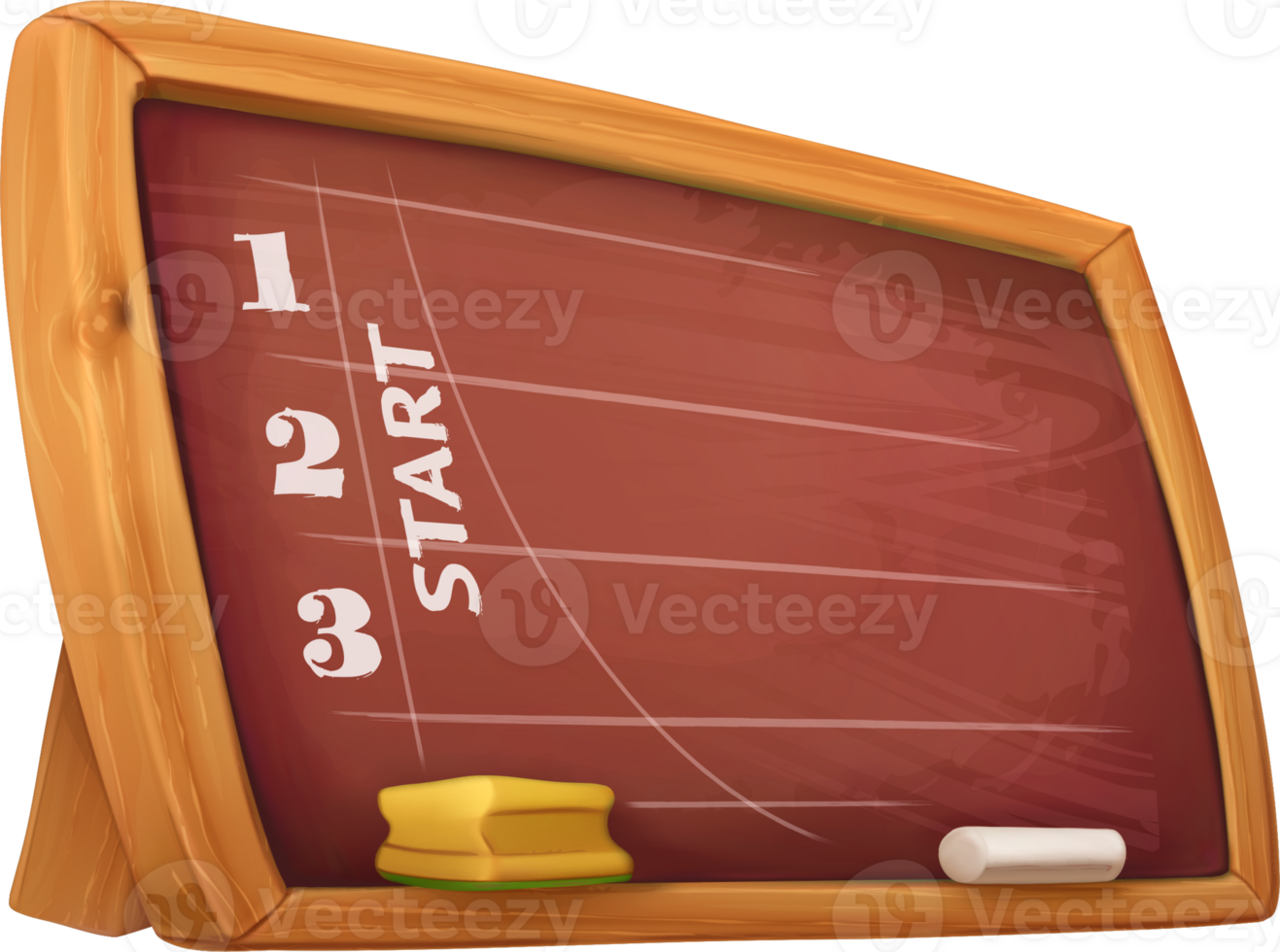A blackboard with the word start written on it png