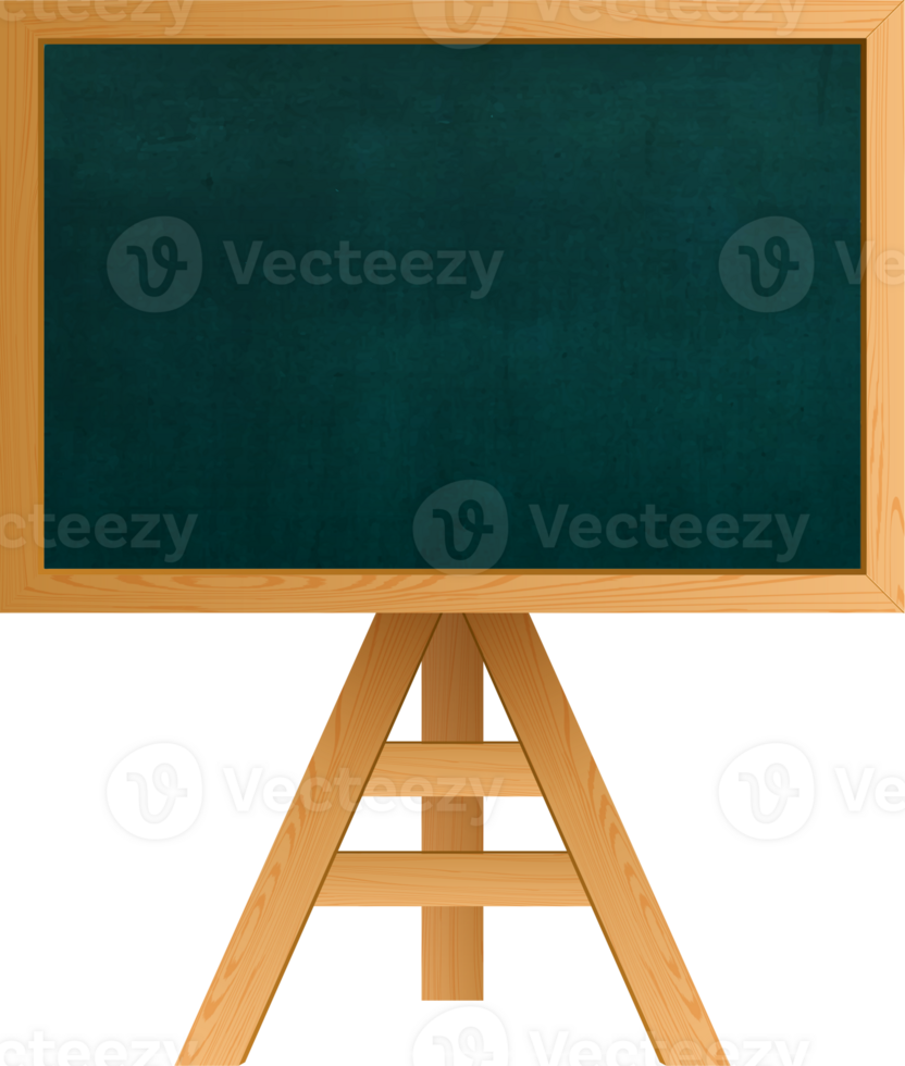 A blackboard with a wooden stand and a wooden easel png