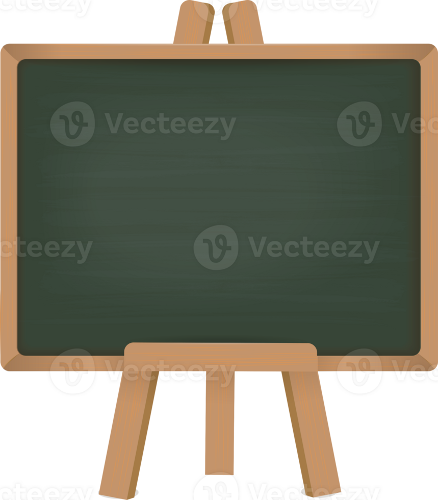 A blackboard with a wooden easel on it png