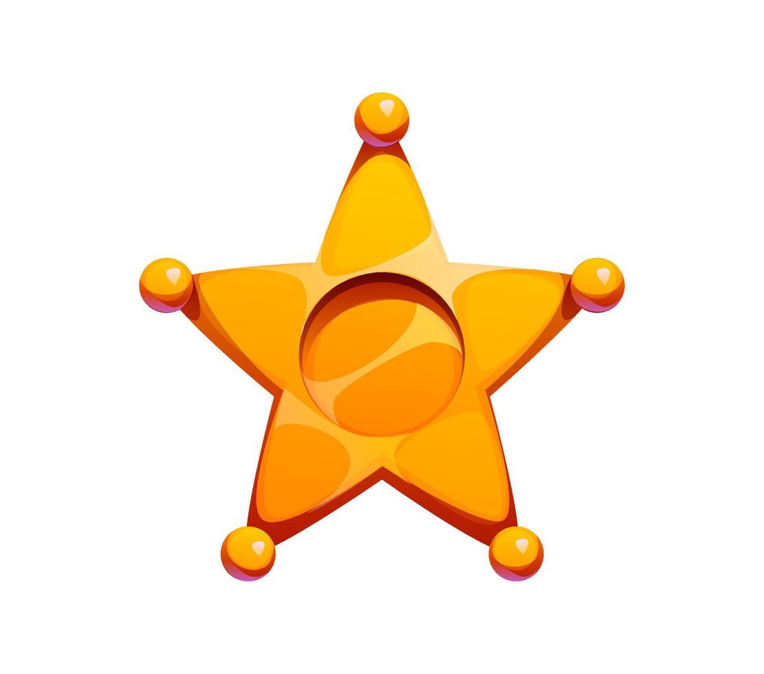 American cowboy sheriff star font letter A vector