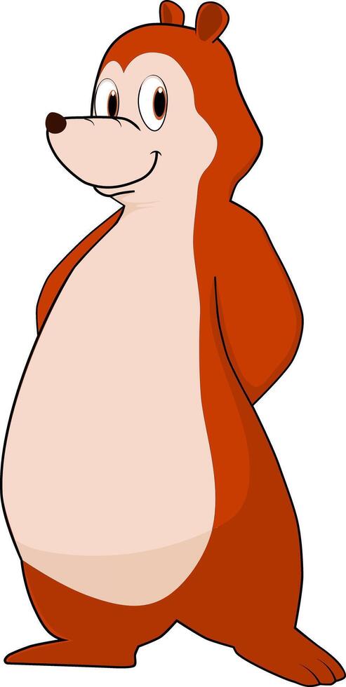 Cartoon of a funny bear vector