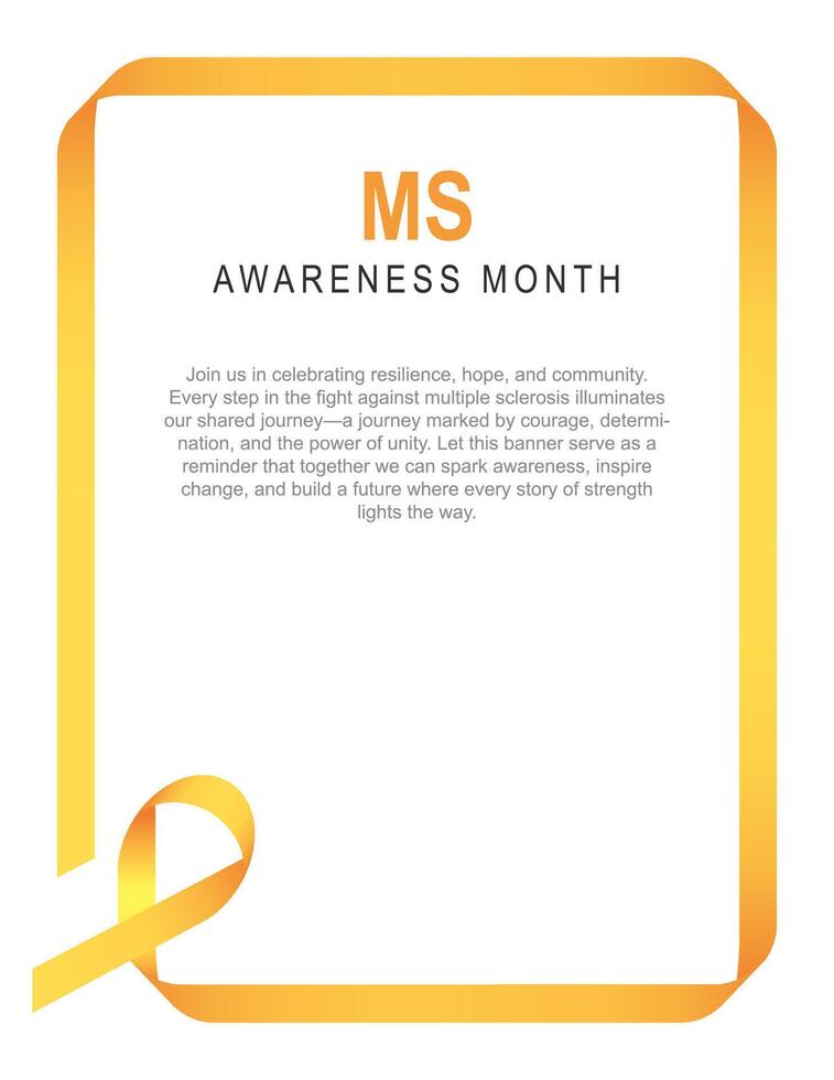 Honoring and Celebrating Multiple Sclerosis Awareness Month vector