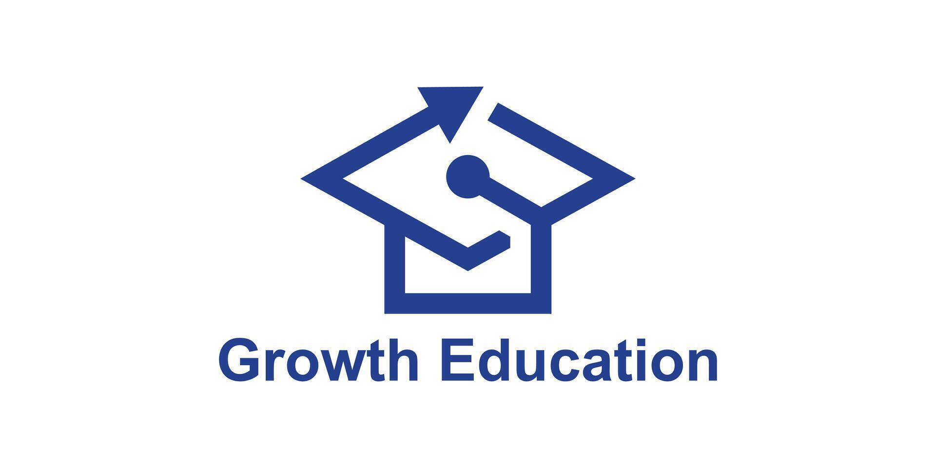 logo design combination of graduation cap and arrow, symbol for education, financial, growth,invest icon, idea, creative. vector