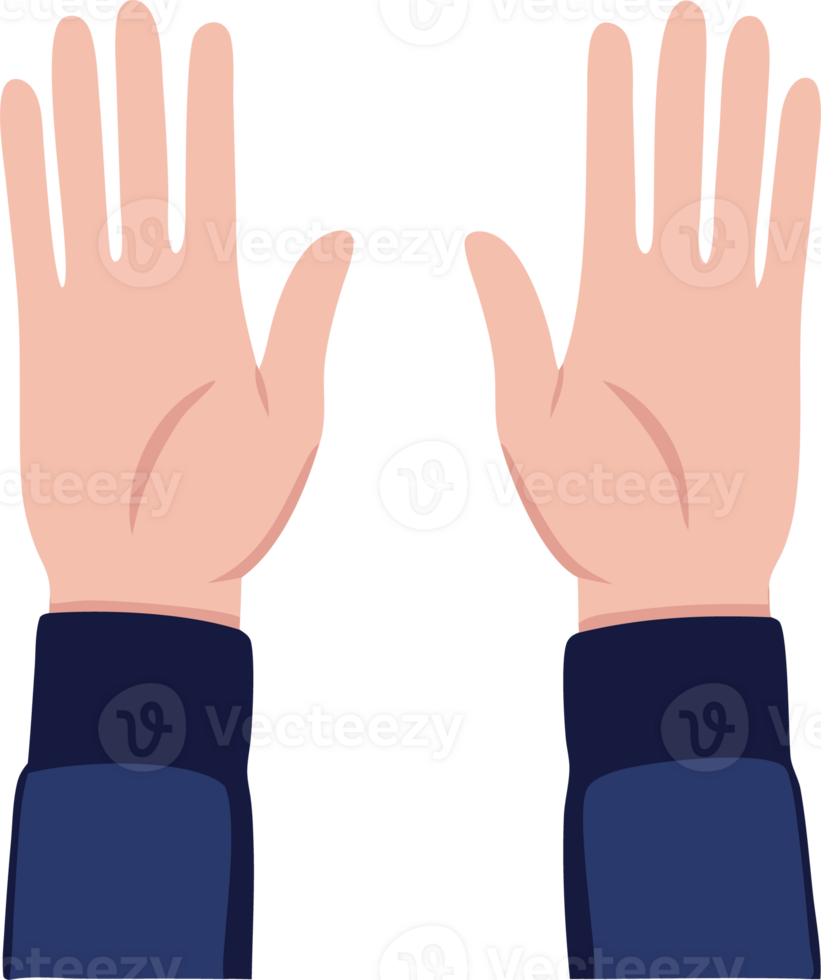 Upturned Hands, Colorful, Meditation and Calm. png
