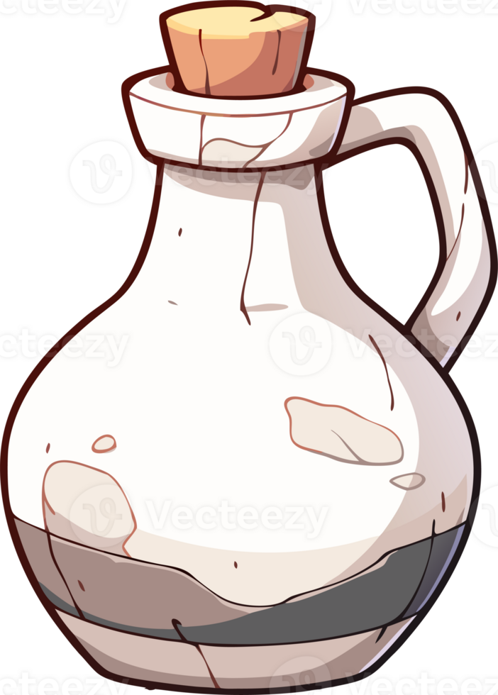 Antique Jug Illustration, Vintage Style, Brown, Artistic Concept. png