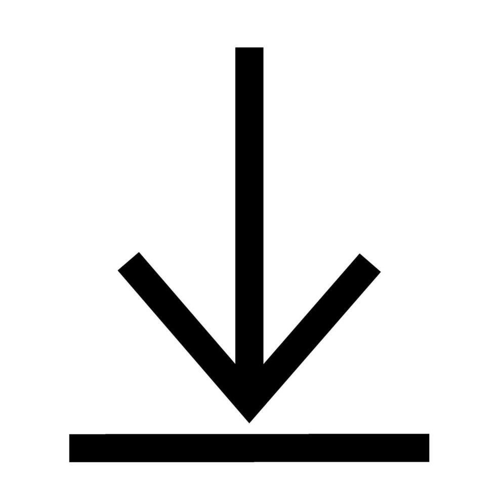 An arrow pointing down on a white background vector