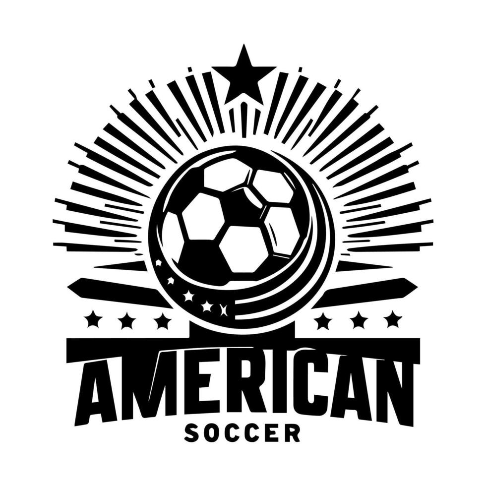 American soccer logo DESIGN. vector