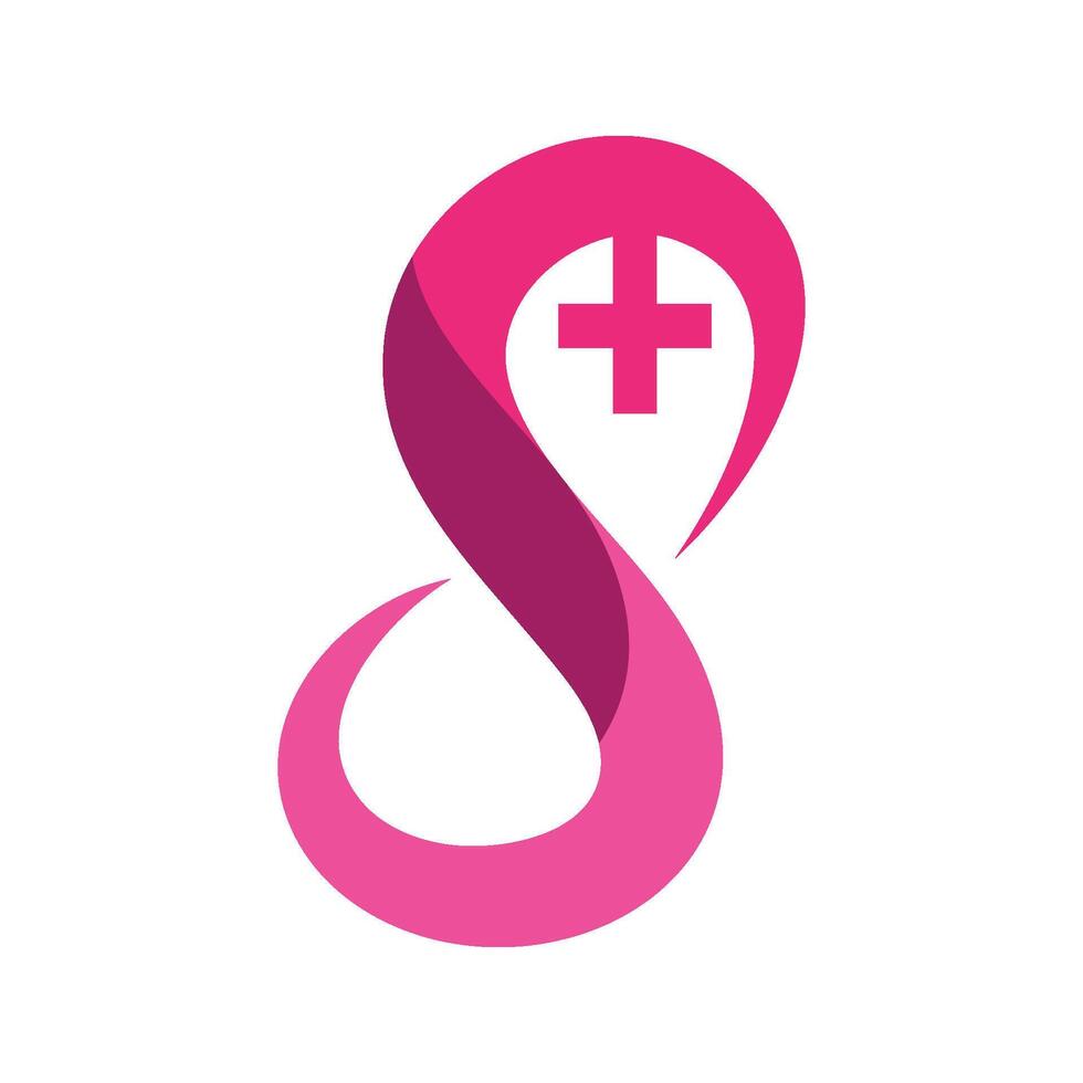 Women day logo pink color vector