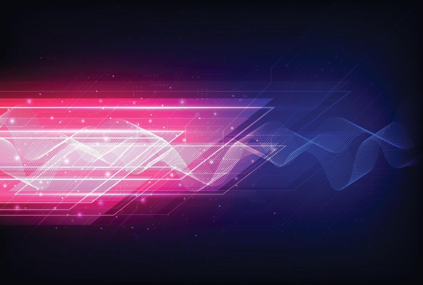 Abstract technology lines flowing dynamic hi tech background concept speed movement. vector
