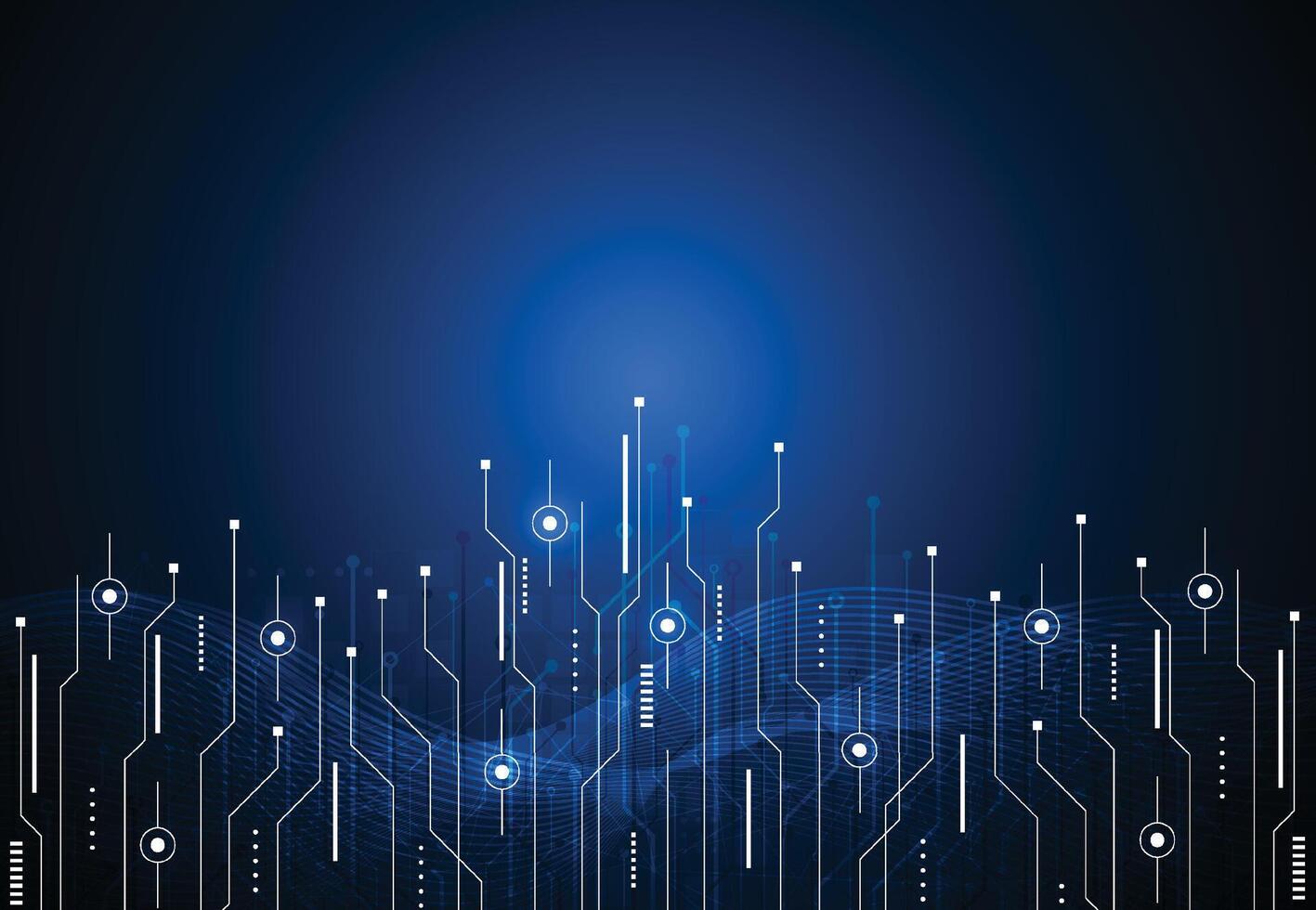 Abstract digital background with technology circuit vector