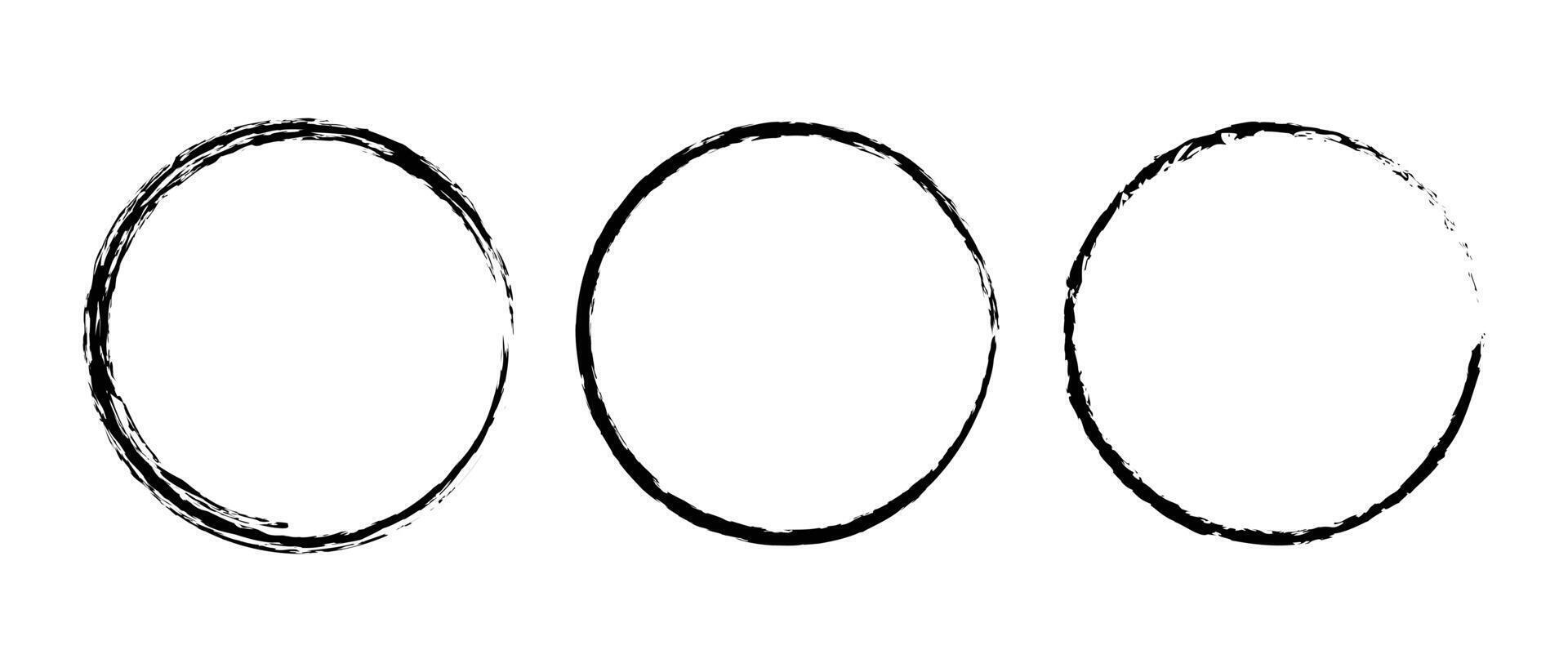 Hand drawn circle line. Brush circles isolated on white background. Pencil or pen graffiti bubble or ball. Doodle circles for design elements. illustration. vector