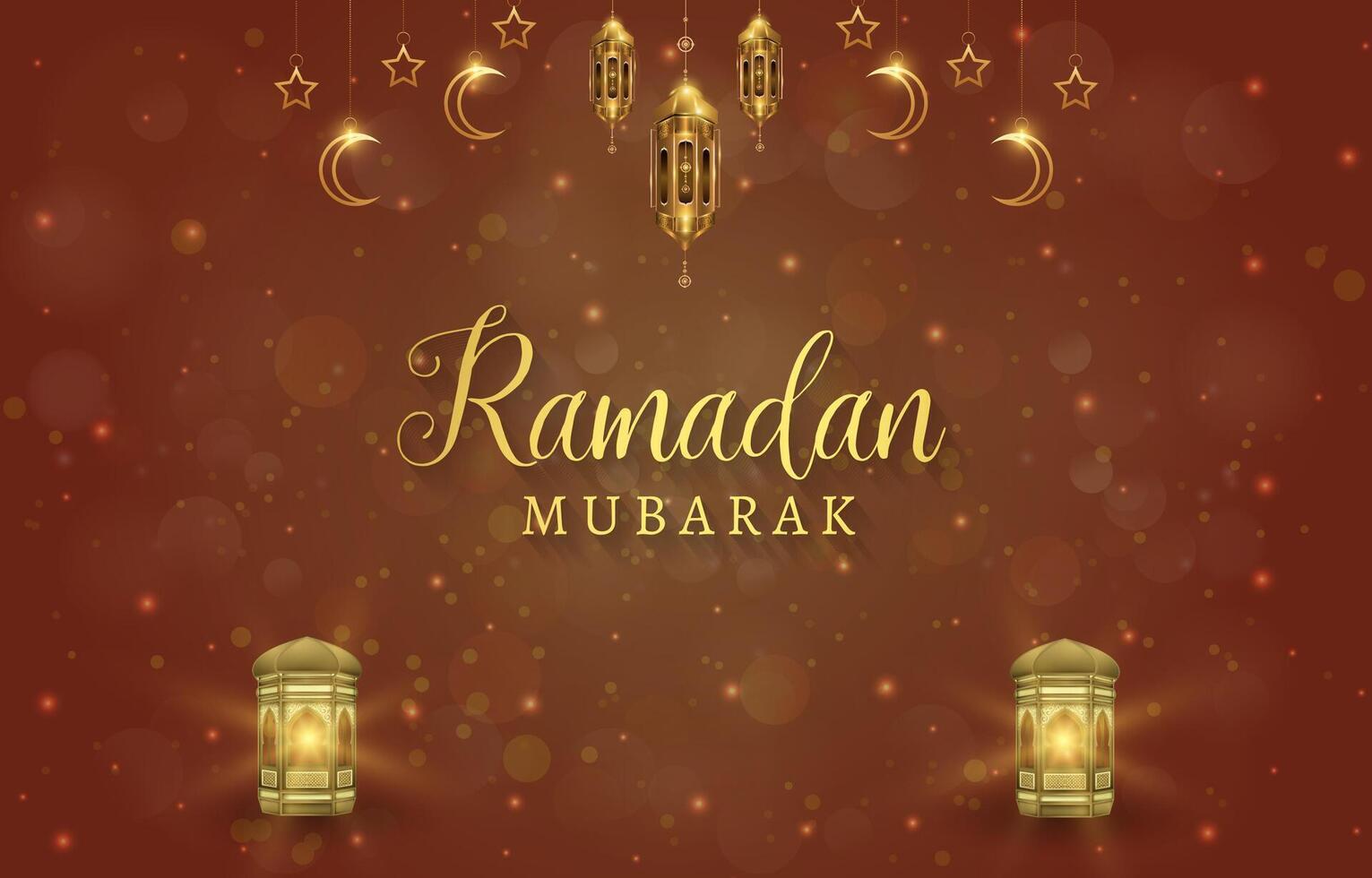 ramadan mubarak template banner with beautiful islamic ornament with red background design 16 vector