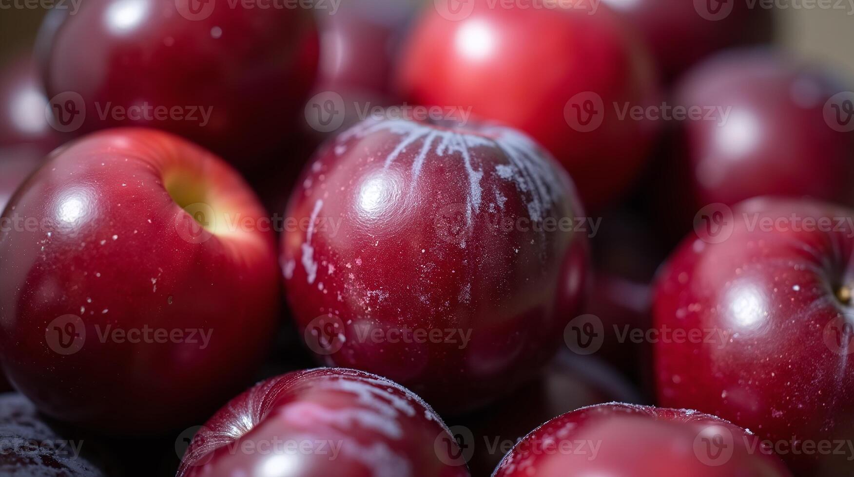 Ripe, red apples exude freshness and are ready for consumption. photo