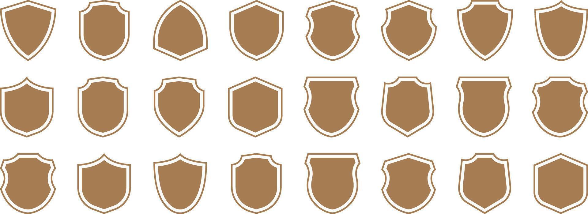 Shield icon design collection vector