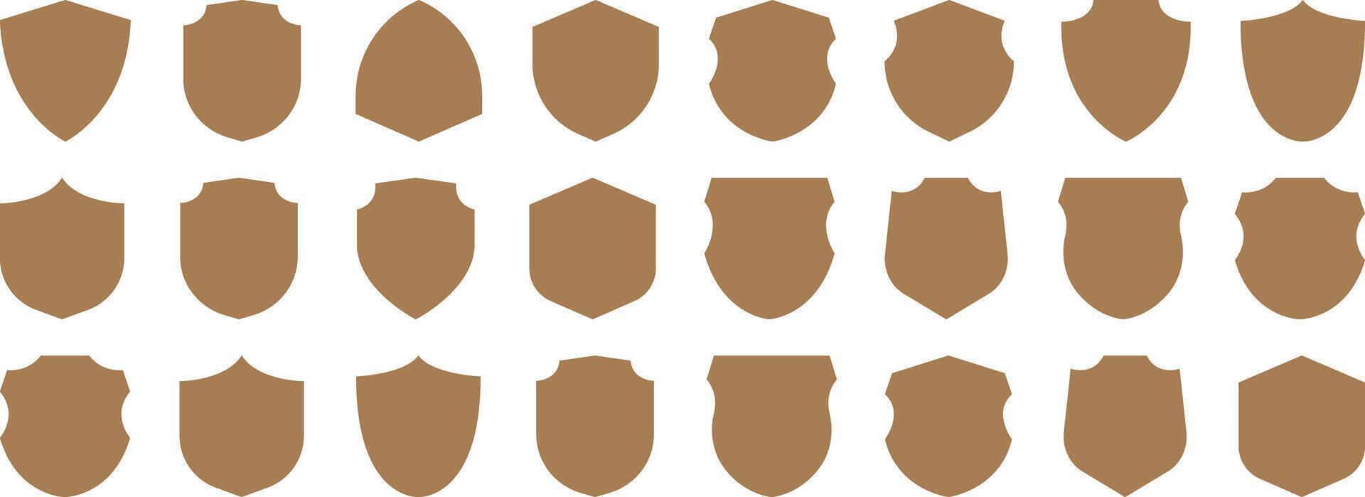 Shield icons set. Protect shield vectors