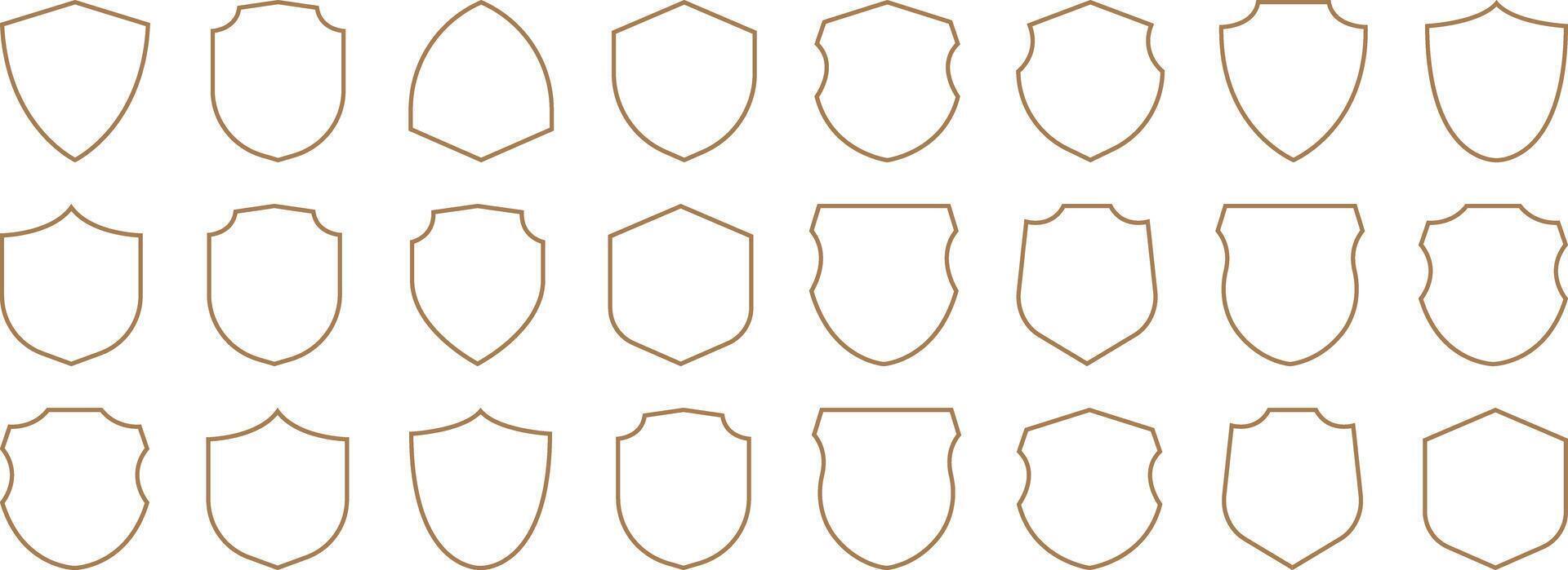 Shield icons set. Protect shield vectors. Shield set vector