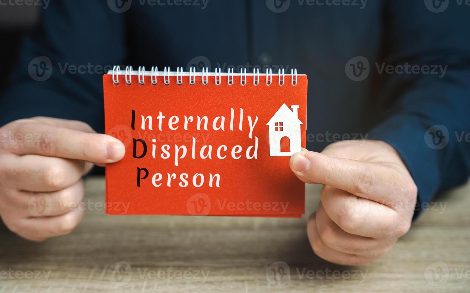 IDP Internally displaced person concept. People who has been forced to flee their home but remains within their country's borders. Housing for displaced people photo