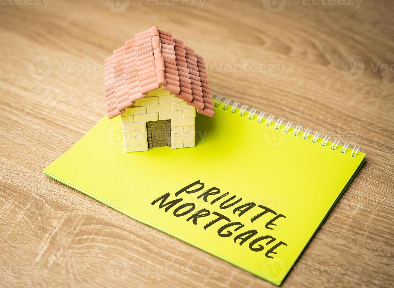 Private mortgage concept. Loan agreement between individuals photo