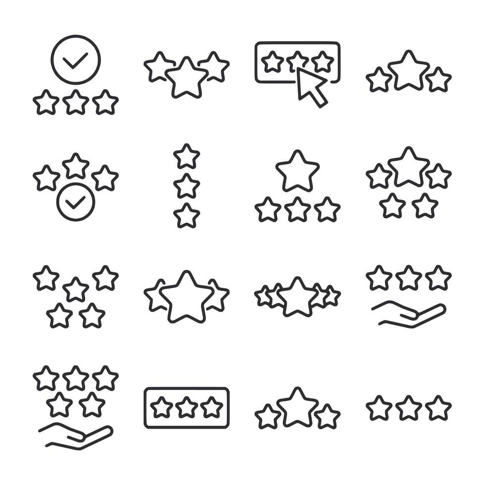 A set of stars with a clock in the middle vector