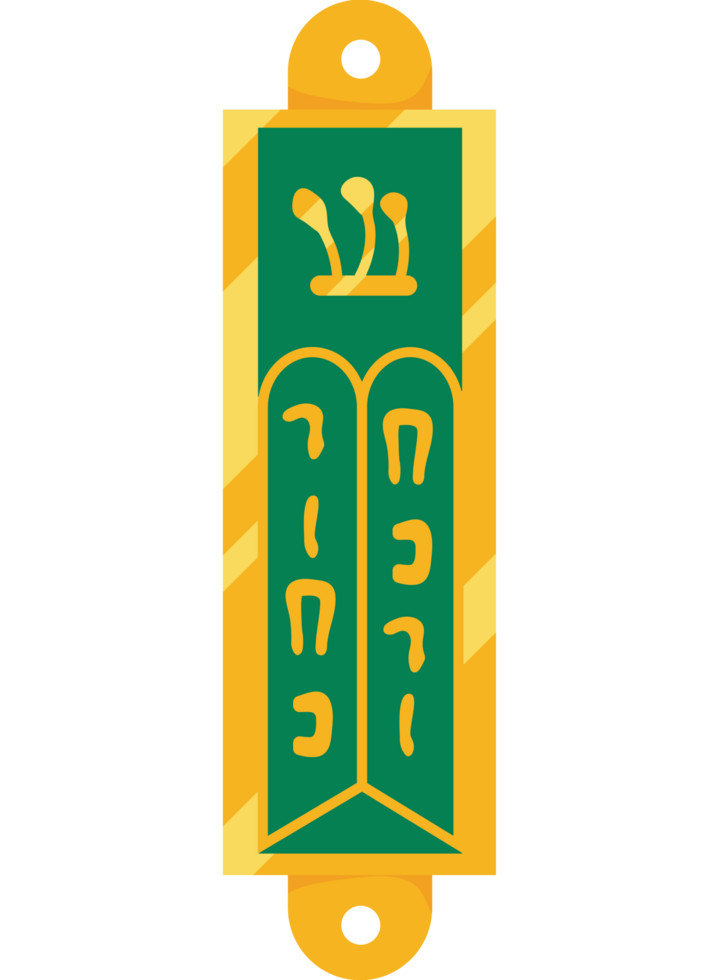 jewish mezuzah green element icon isolated png