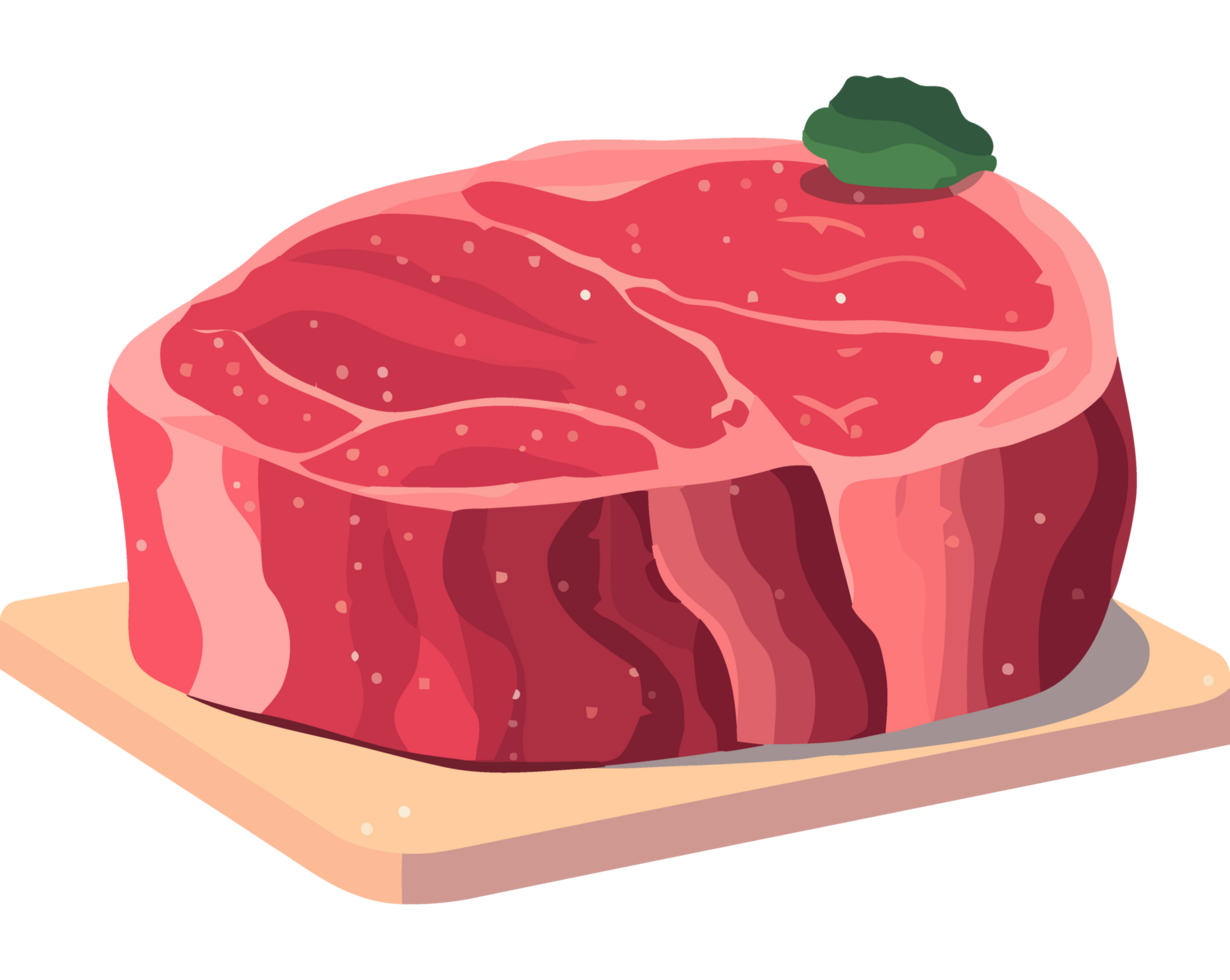 Steak food element icon isolated png