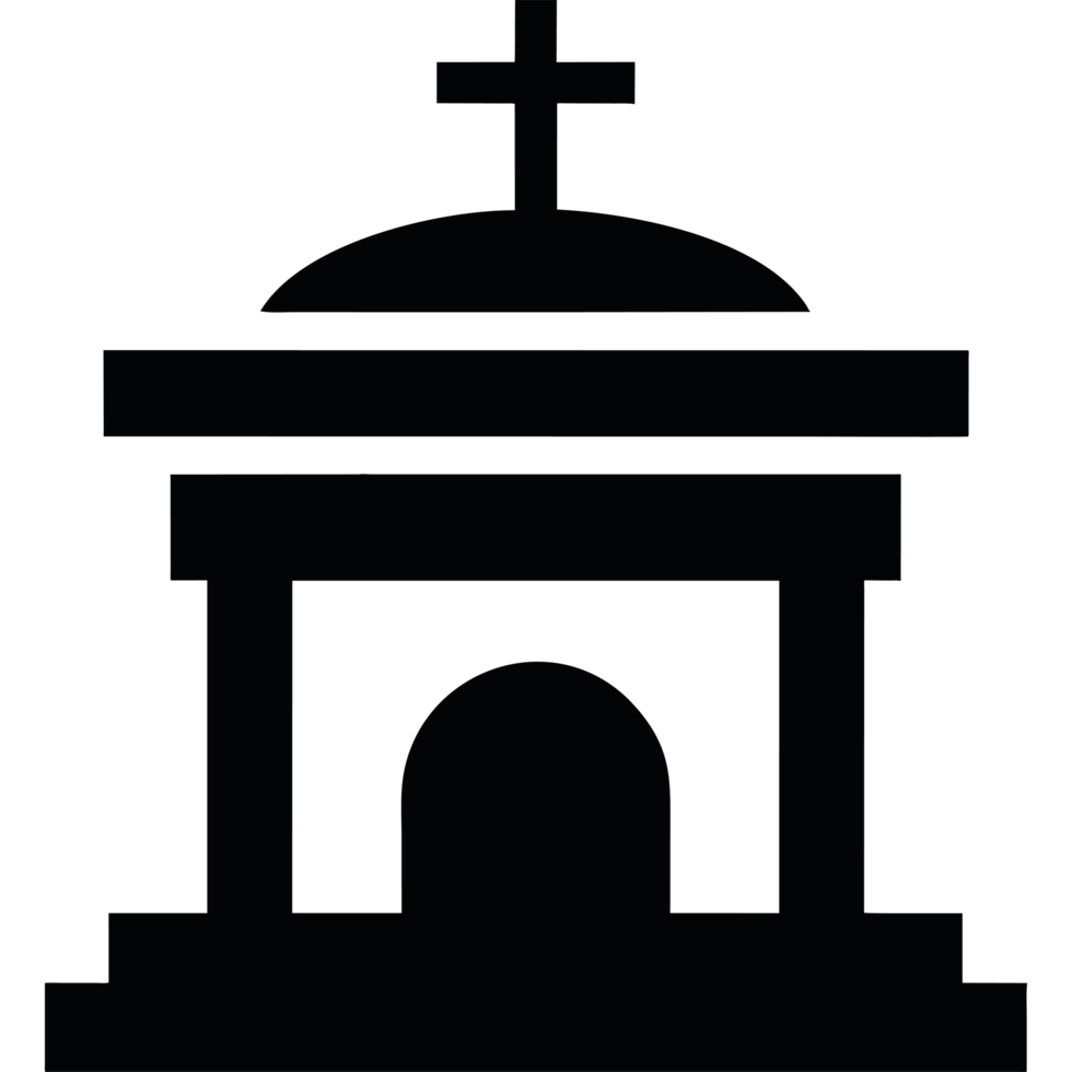 catholic religion altar silhouette element icon isolated png