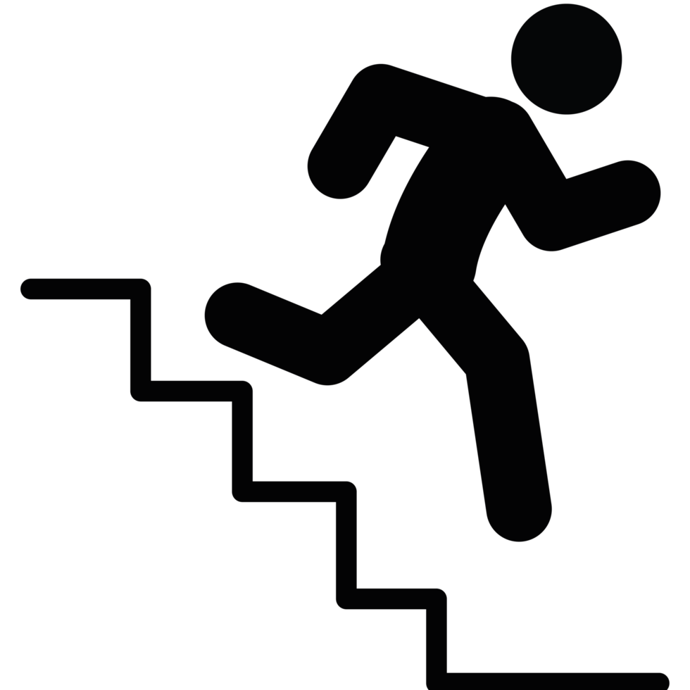 earthquake use stairs element icon isolated png