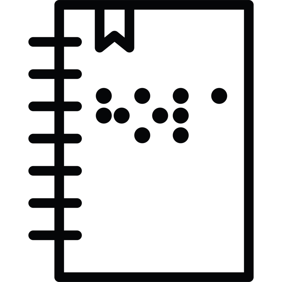 braille guide blindness element icon isolated png