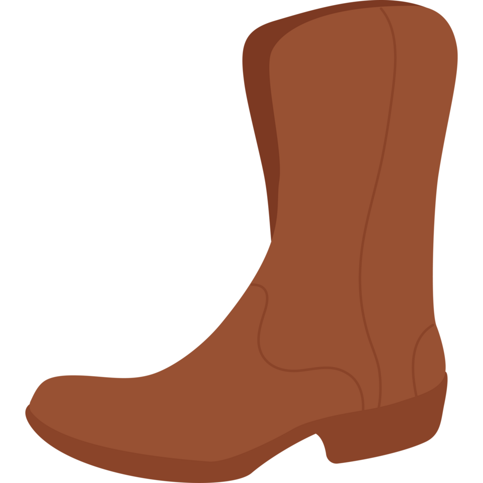Brown cowboy boots element icon isolated png