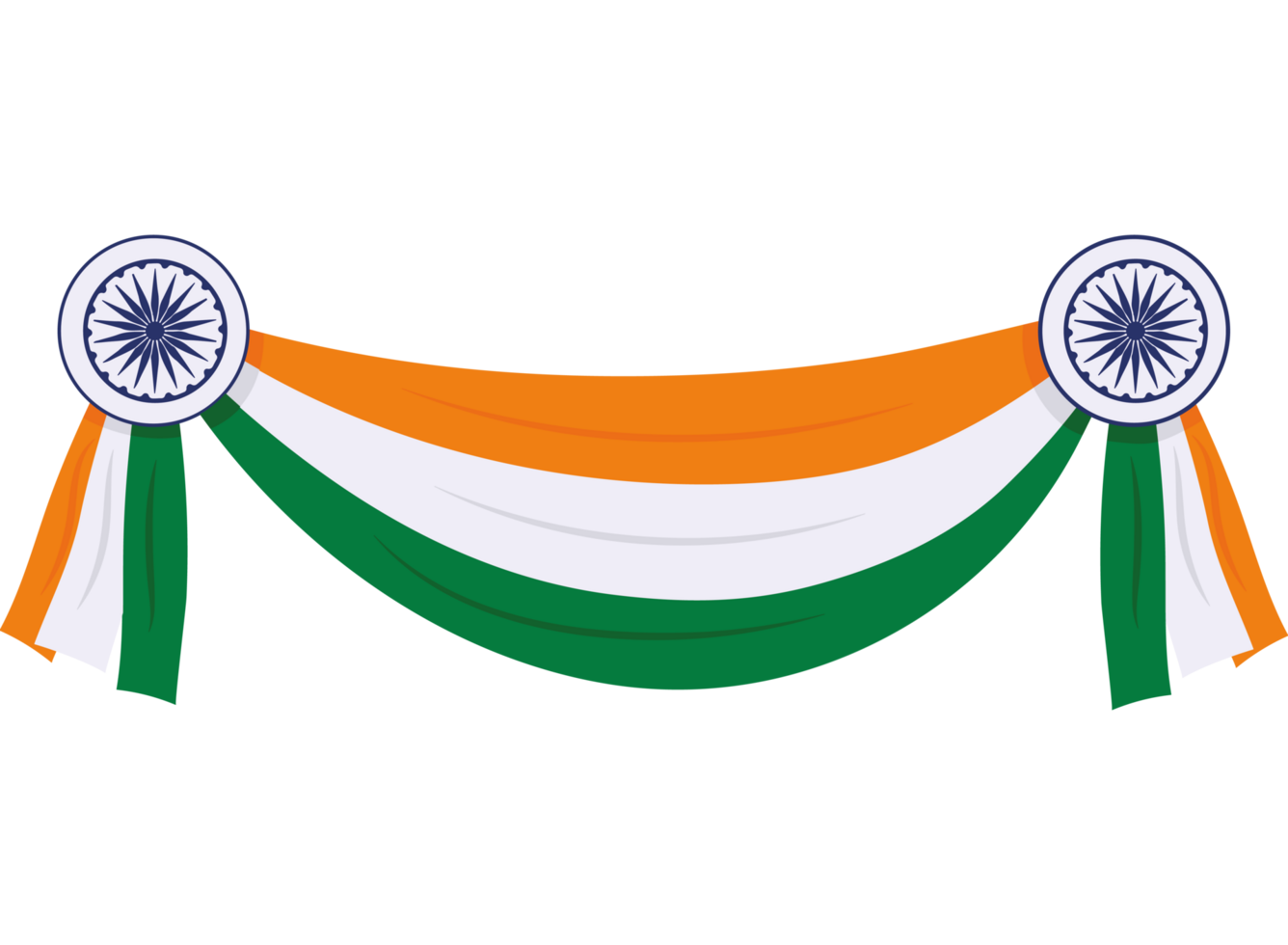 The flag of india element icon isolated png