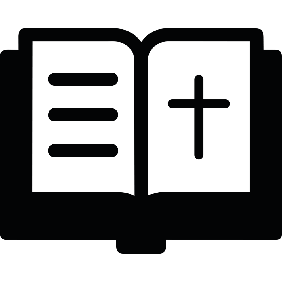 Open bible element icon isolated png