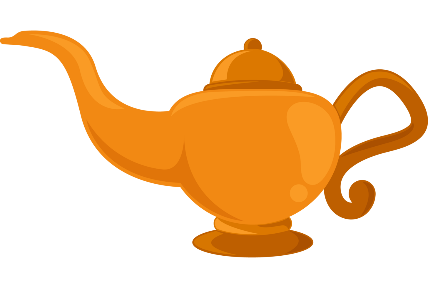 golden lamp icon isolated png
